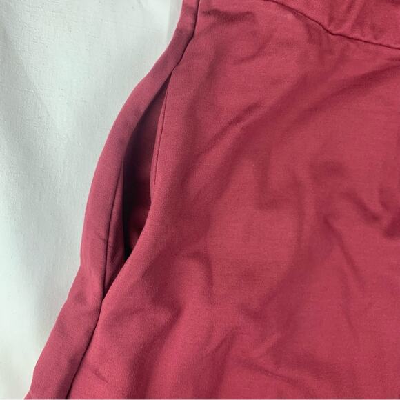 Torrid size 0 large 12 Red A-Line faux Wrap Midi Dress knee length wine - Picture 8 of 13